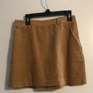 Beige Suede Skirt